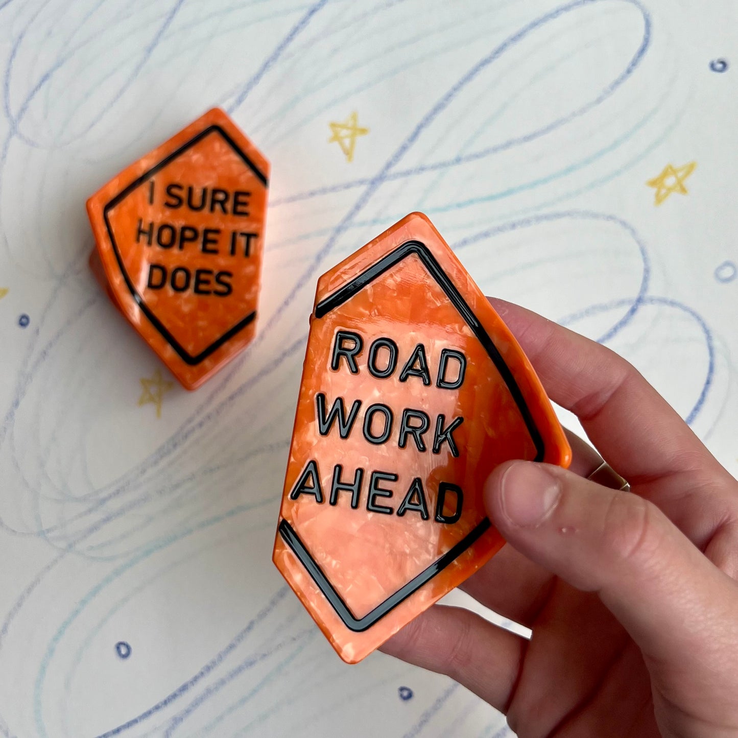 Road Work Claw Clip