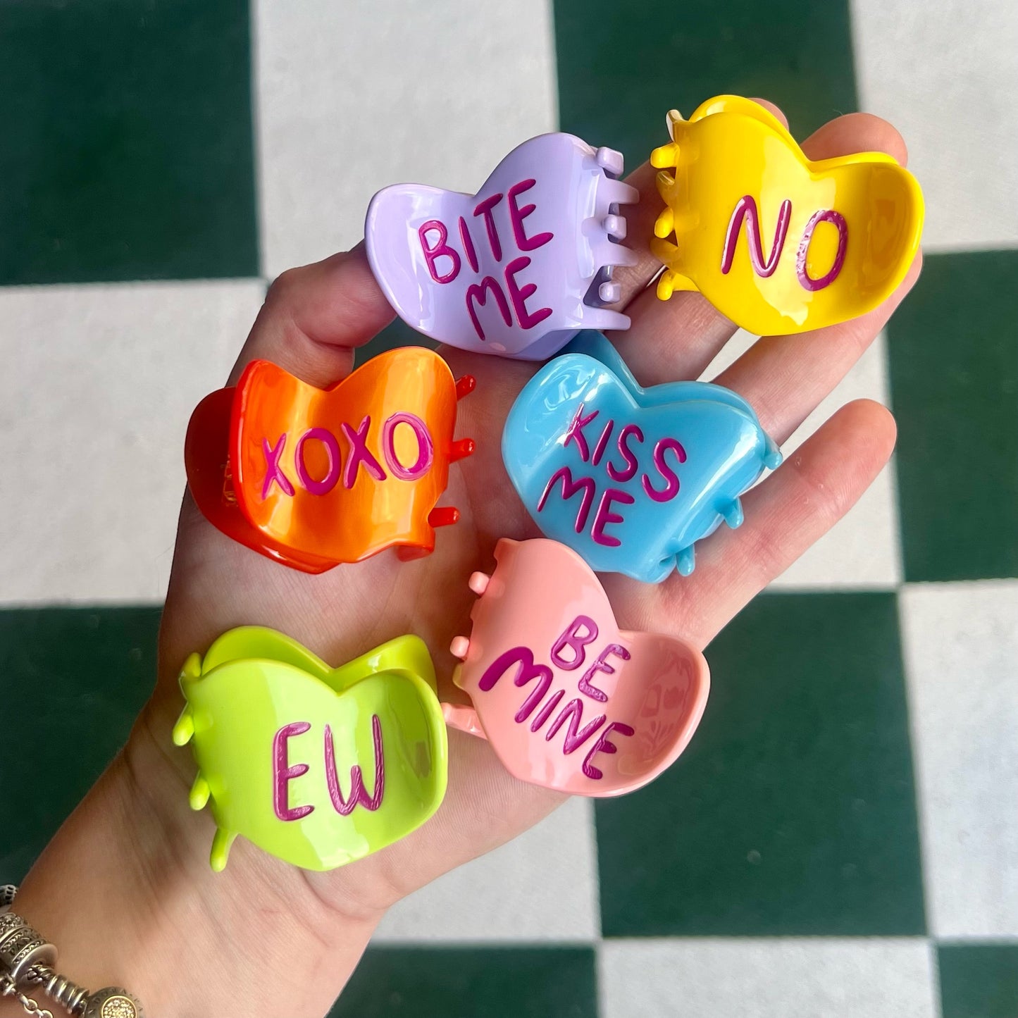 Mini Convo Heart Clips