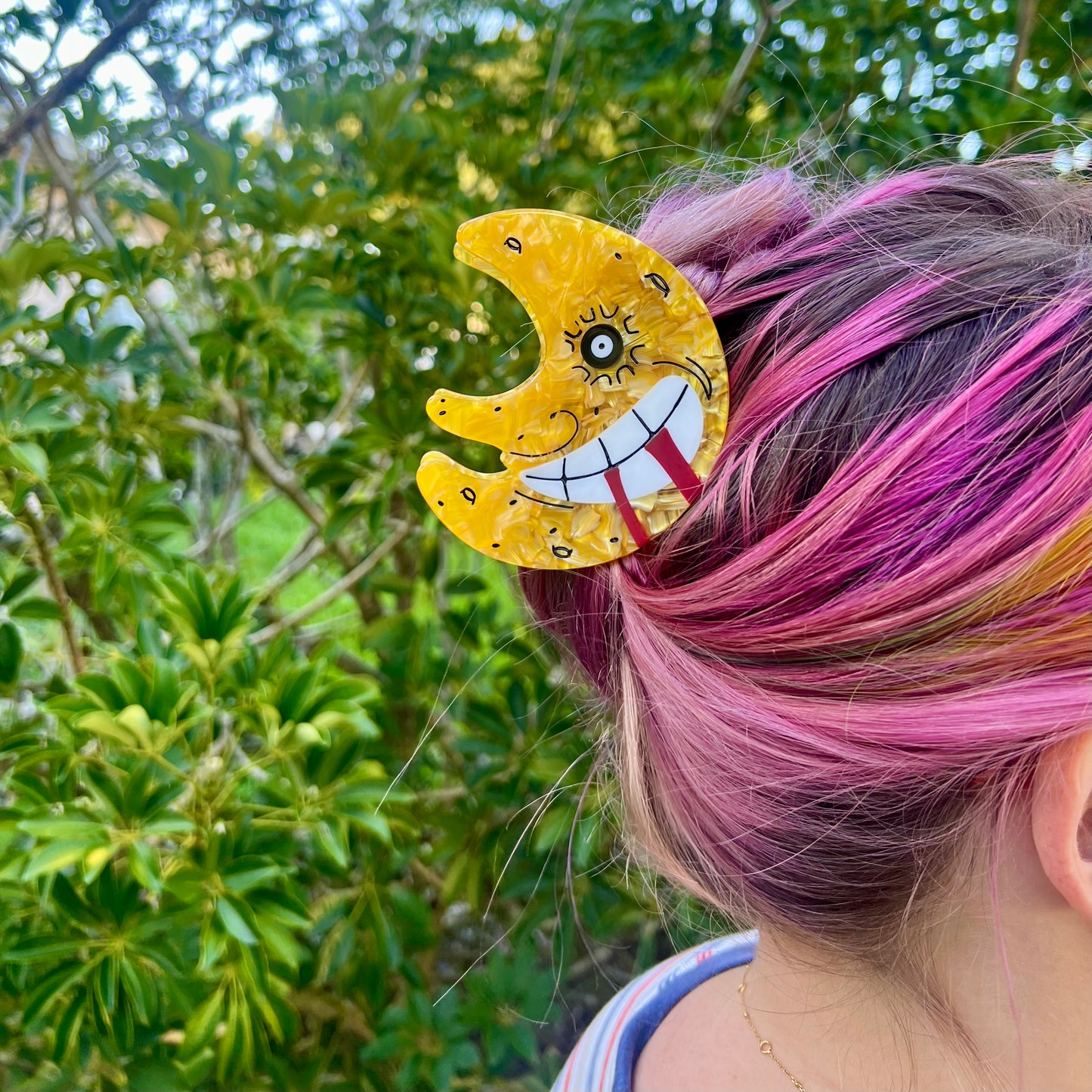 Smiling Moon Claw Clip