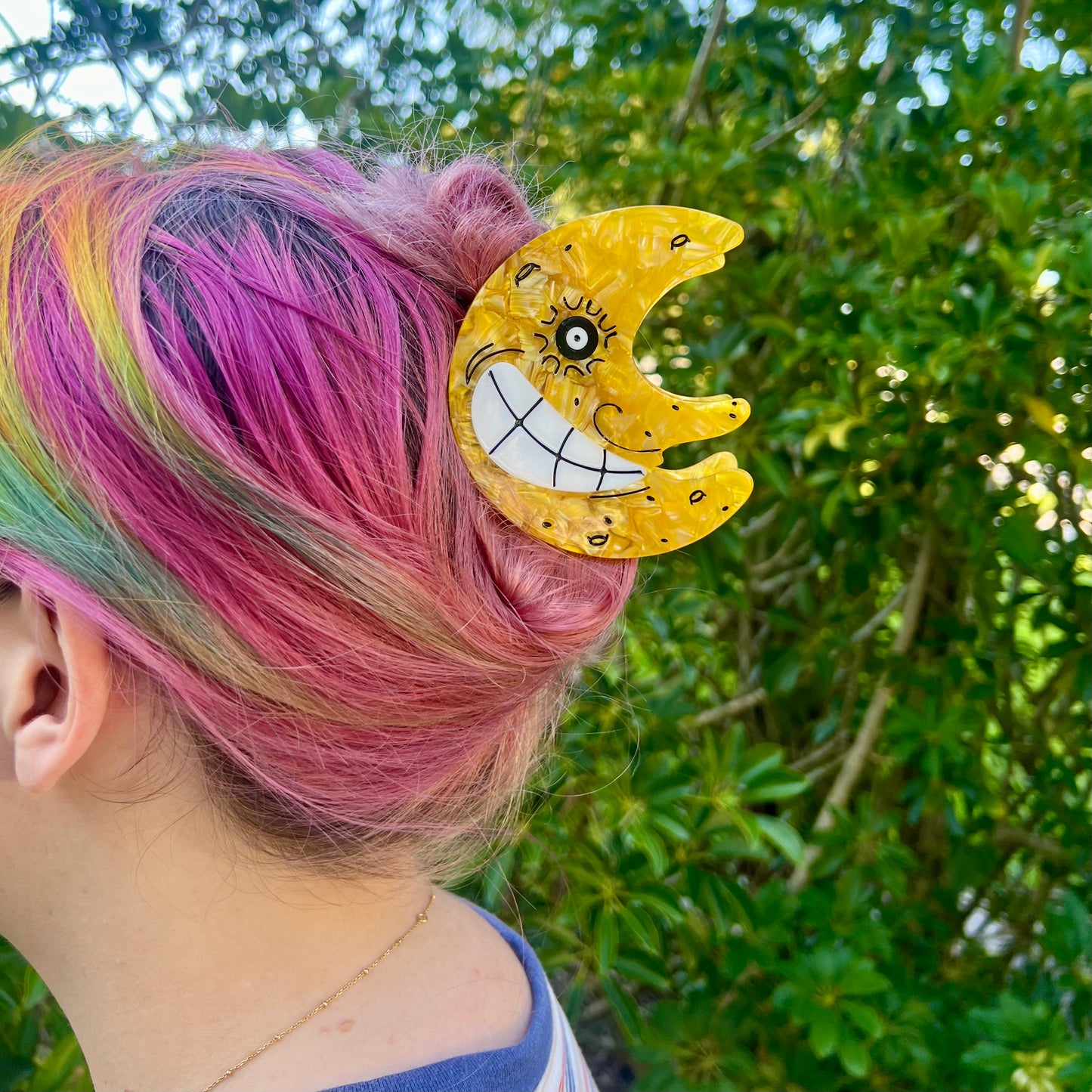 Smiling Moon Claw Clip