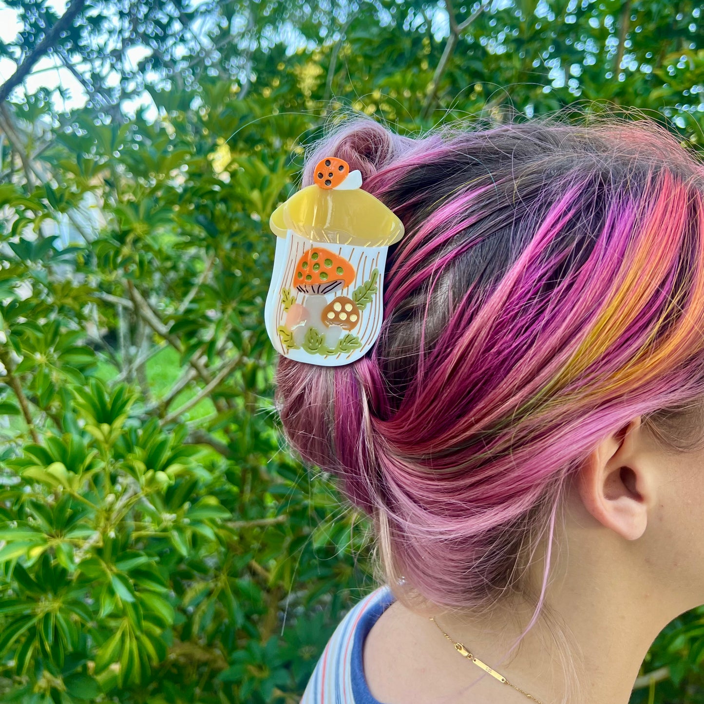Mushroom Jar Claw Clip