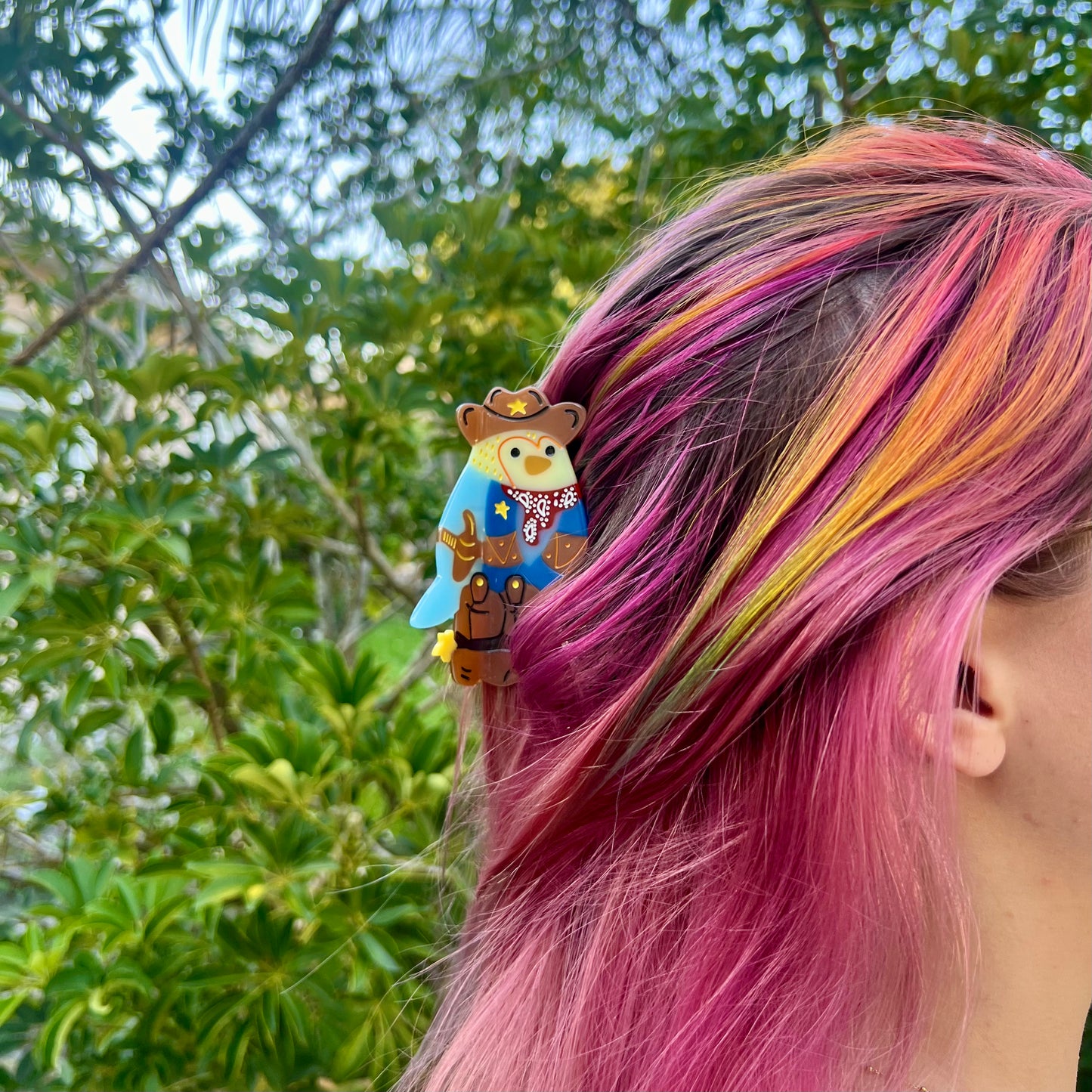 Cowboy Bird Claw Clip
