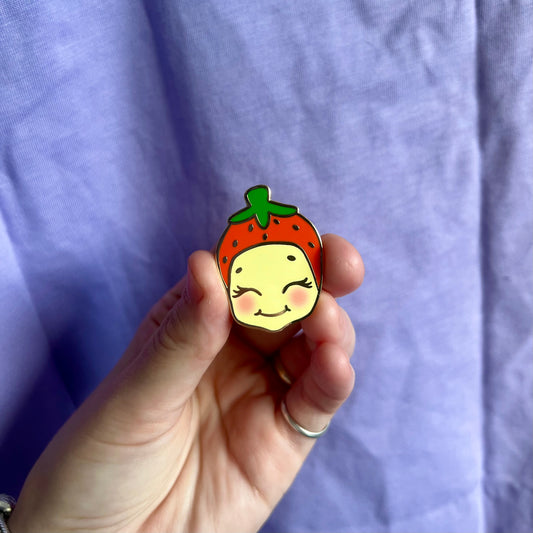 Strawberry Cutie Enamel Pin