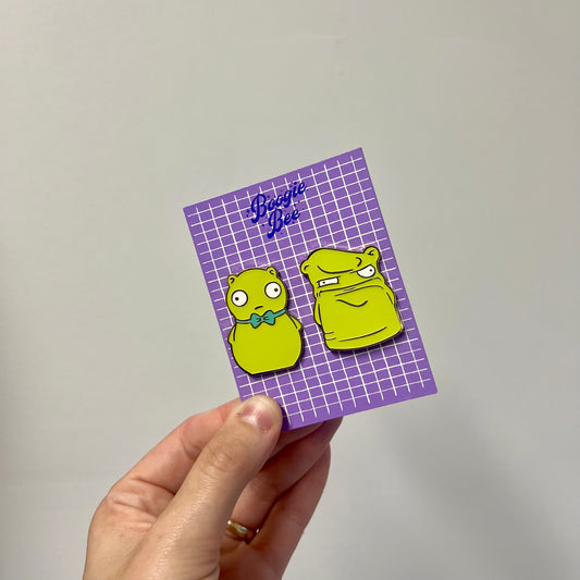 Nightlight Enamel Pin Set (glow in the dark)