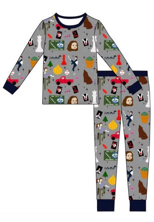Hoa Hoa Hoa bamboo toddler set! (GRAY)