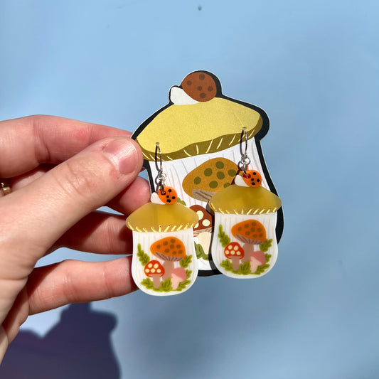 Mushroom Jar Earrings