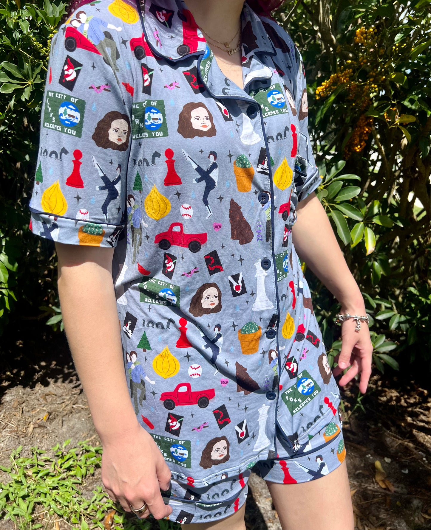 vampire-y bamboo adult pajama short set! PREORDER