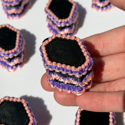 Coffin Cake Fidget Clicker Keychain (read description!)