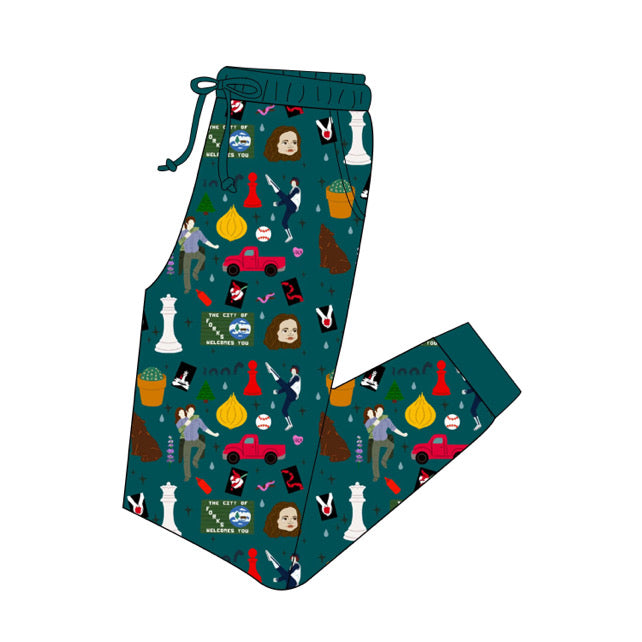 vampire-y bamboo adult pajama pants (teal!) PREORDER