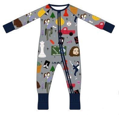 vampire-y bamboo zippered footie pajamas! PREORDER