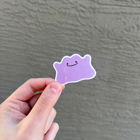 Glitter Purple Blob Sticker