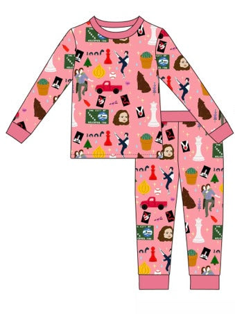 Hoa Hoa Hoa bamboo toddler set! (PINK)